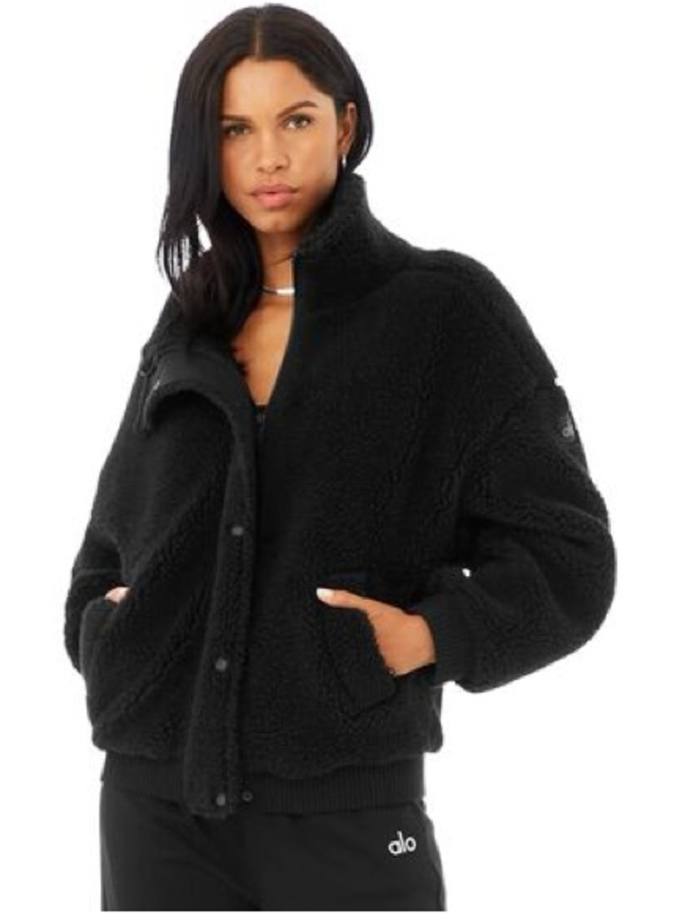 ALO Yoga Black Teddy Jacket